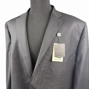 Lauren Ralph Lauren Suit Jacket Classic-Fit Ultraflex 100% Wool 52L Black NWT